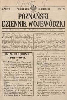 Poznański Dziennik Wojewódzki. 1928, nr 46