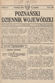 Poznański Dziennik Wojewódzki. 1928, nr 49