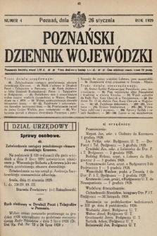 Poznański Dziennik Wojewódzki. 1929, nr 4