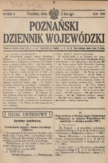 Poznański Dziennik Wojewódzki. 1929, nr 5