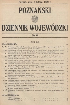 Poznański Dziennik Wojewódzki. 1929, nr 6