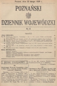 Poznański Dziennik Wojewódzki. 1929, nr 8
