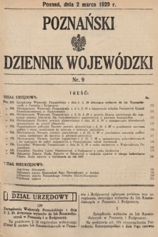 Poznański Dziennik Wojewódzki. 1929, nr 9