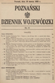 Poznański Dziennik Wojewódzki. 1929, nr 11