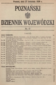 Poznański Dziennik Wojewódzki. 1929, nr 17