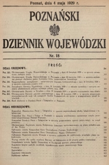 Poznański Dziennik Wojewódzki. 1929, nr 18