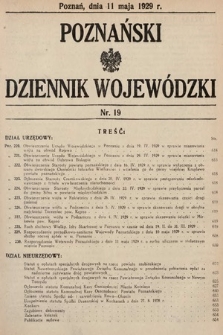 Poznański Dziennik Wojewódzki. 1929, nr 19
