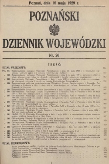 Poznański Dziennik Wojewódzki. 1929, nr 20