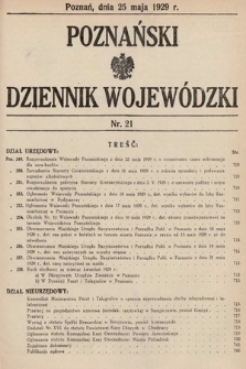 Poznański Dziennik Wojewódzki. 1929, nr 21