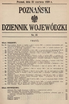 Poznański Dziennik Wojewódzki. 1929, nr 25