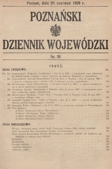 Poznański Dziennik Wojewódzki. 1929, nr 26