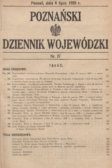 Poznański Dziennik Wojewódzki. 1929, nr 27