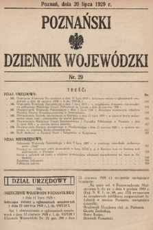 Poznański Dziennik Wojewódzki. 1929, nr 29