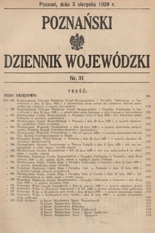 Poznański Dziennik Wojewódzki. 1929, nr 31