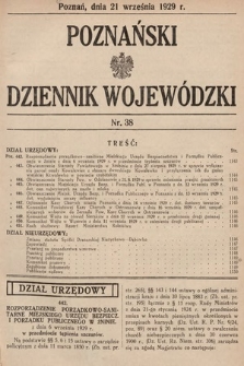 Poznański Dziennik Wojewódzki. 1929, nr 38