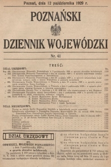 Poznański Dziennik Wojewódzki. 1929, nr 41