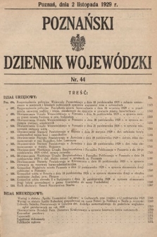 Poznański Dziennik Wojewódzki. 1929, nr 44