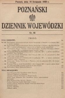 Poznański Dziennik Wojewódzki. 1929, nr 46