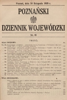 Poznański Dziennik Wojewódzki. 1929, nr 48