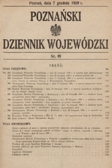 Poznański Dziennik Wojewódzki. 1929, nr 49