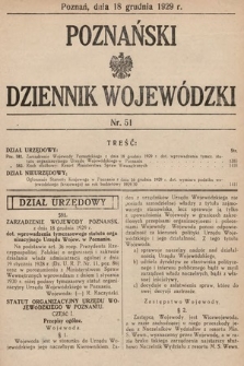 Poznański Dziennik Wojewódzki. 1929, nr 51