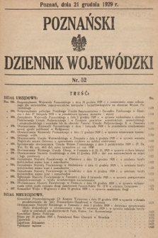 Poznański Dziennik Wojewódzki. 1929, nr 52