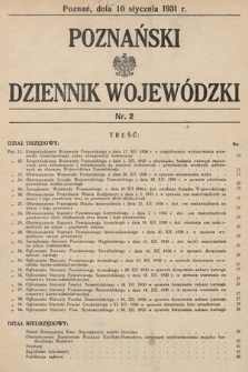 Poznański Dziennik Wojewódzki. 1931, nr 2
