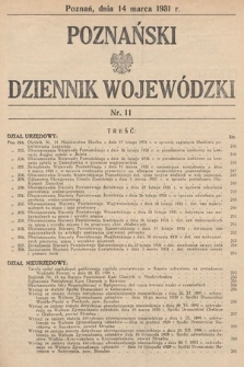 Poznański Dziennik Wojewódzki. 1931, nr 11