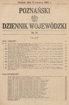 Poznański Dziennik Wojewódzki. 1931, nr 24