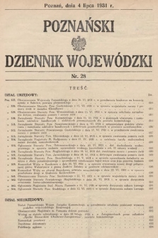 Poznański Dziennik Wojewódzki. 1931, nr 28