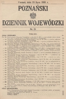 Poznański Dziennik Wojewódzki. 1931, nr 31