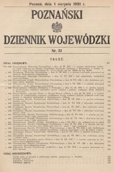 Poznański Dziennik Wojewódzki. 1931, nr 32