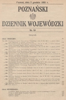 Poznański Dziennik Wojewódzki. 1931, nr 50
