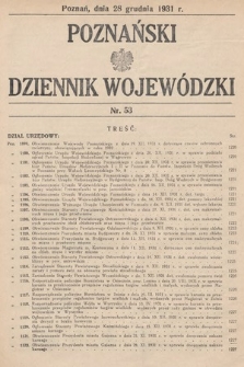 Poznański Dziennik Wojewódzki. 1931, nr 53