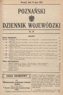 Poznański Dziennik Wojewódzki. 1933, nr 29