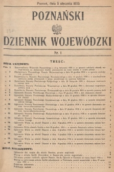 Poznański Dziennik Wojewódzki. 1935, nr 1
