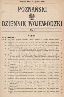 Poznański Dziennik Wojewódzki. 1935, nr 2