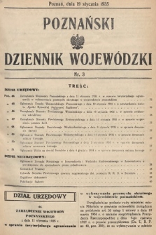 Poznański Dziennik Wojewódzki. 1935, nr 3