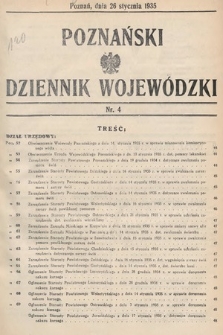Poznański Dziennik Wojewódzki. 1935, nr 4
