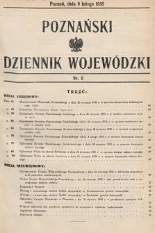 Poznański Dziennik Wojewódzki. 1935, nr 6