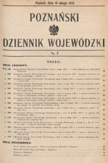 Poznański Dziennik Wojewódzki. 1935, nr 7