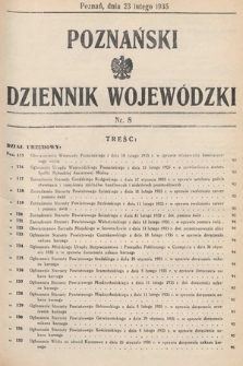 Poznański Dziennik Wojewódzki. 1935, nr 8