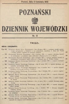 Poznański Dziennik Wojewódzki. 1935, nr 15