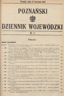 Poznański Dziennik Wojewódzki. 1935, nr 17