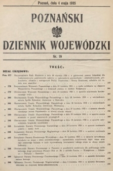 Poznański Dziennik Wojewódzki. 1935, nr 18