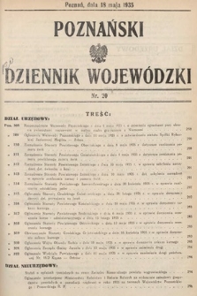 Poznański Dziennik Wojewódzki. 1935, nr 20