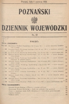 Poznański Dziennik Wojewódzki. 1935, nr 22
