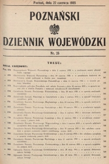 Poznański Dziennik Wojewódzki. 1935, nr 25