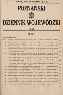 Poznański Dziennik Wojewódzki. 1935, nr 39