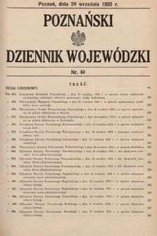 Poznański Dziennik Wojewódzki. 1935, nr 40